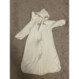 Baby Christian Dior White Dressing Sack Vintage Gown Towelling Layette Logo 0-3‎